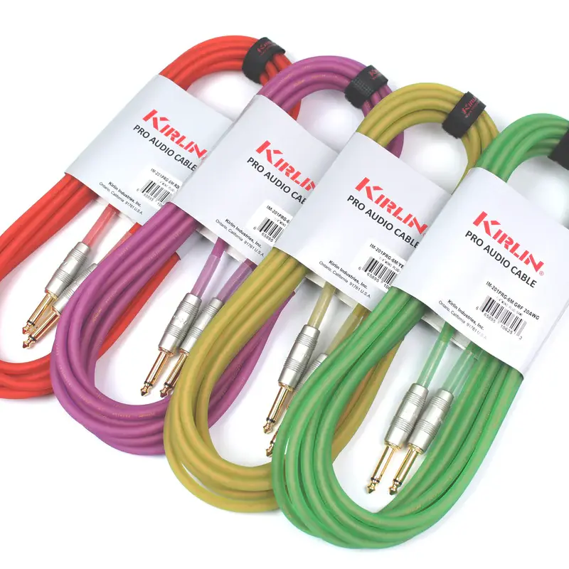 Cables Kirlin IM-201PRG 6 m en colores Green, Yellow, Red y Purple Frost