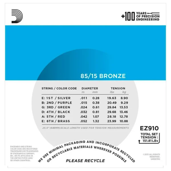ENCORDADO DADDARIO EZ910 - Imagen 2