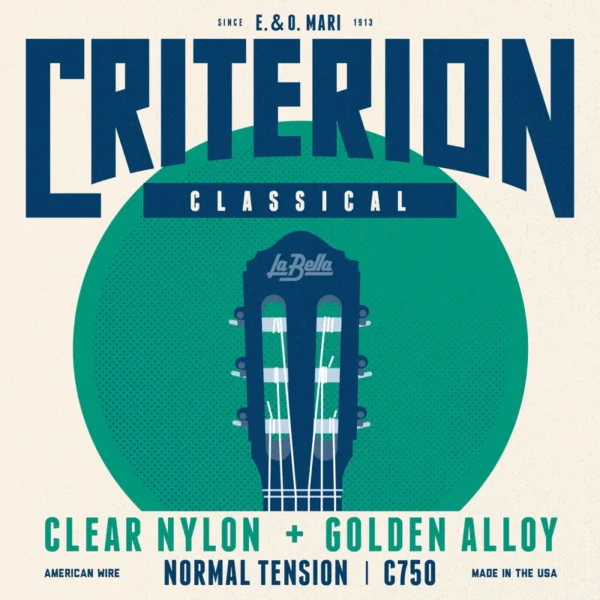 Encordado La Bella C750 para guitarra clásica nylon rectificado